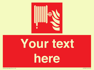 Custom Fire hose reel Sign